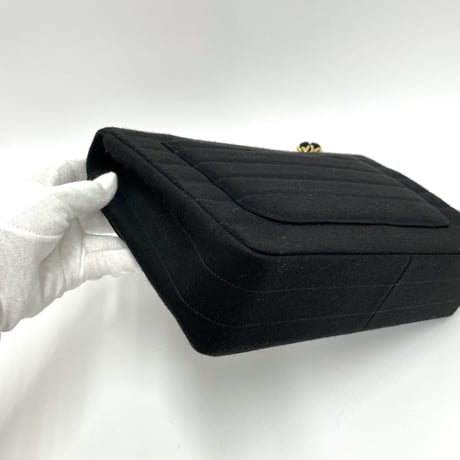 CHANEL コットン ビッグココ ダブルチェーンショルダーバッグJUMBO 3番台