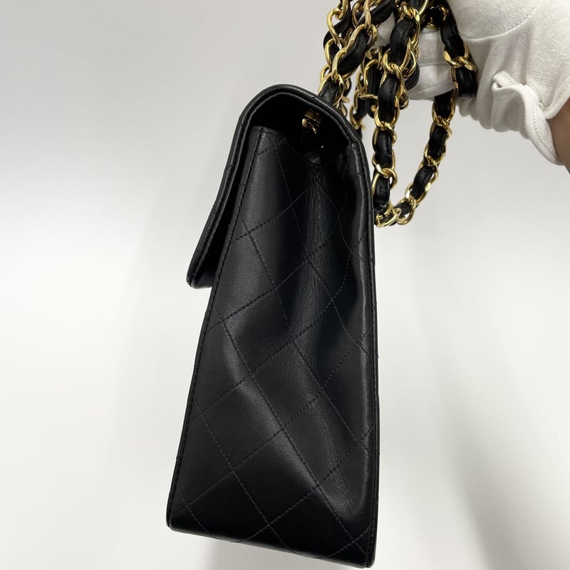 CHANEL ラムスキン デカマトラッセ 34 チェーンショルダーバッグ ココ