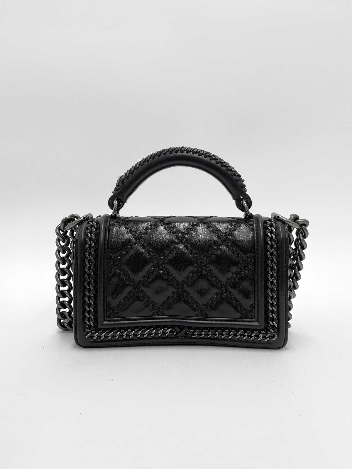 新品同様★シャネル マトラッセ トップハンドル チェーンショルダーバッグ 正規品 マトラッセ トップハンドル フラップ ハンドル チェーンバッグ