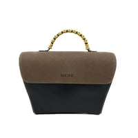 LOEWE ハンドバッグ ベラスケス レザー黒茶 ヴィンテージ ショルダーバッグ