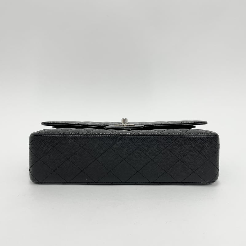 CHANEL キャビアスキン マトラッセ25 Wフラップ チェーンショルダー