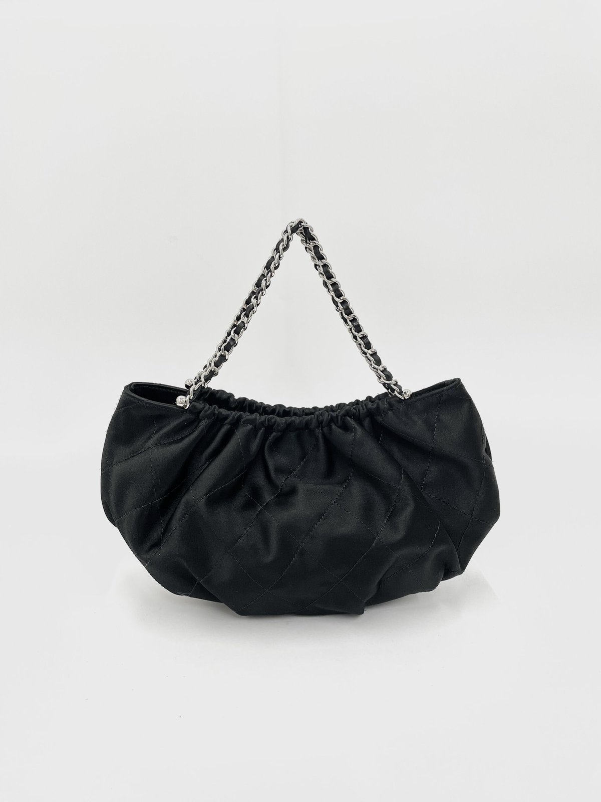 CHANEL サテン生地 チェーン ハンドルバッグ 10番台 | AMONA VINTAGE