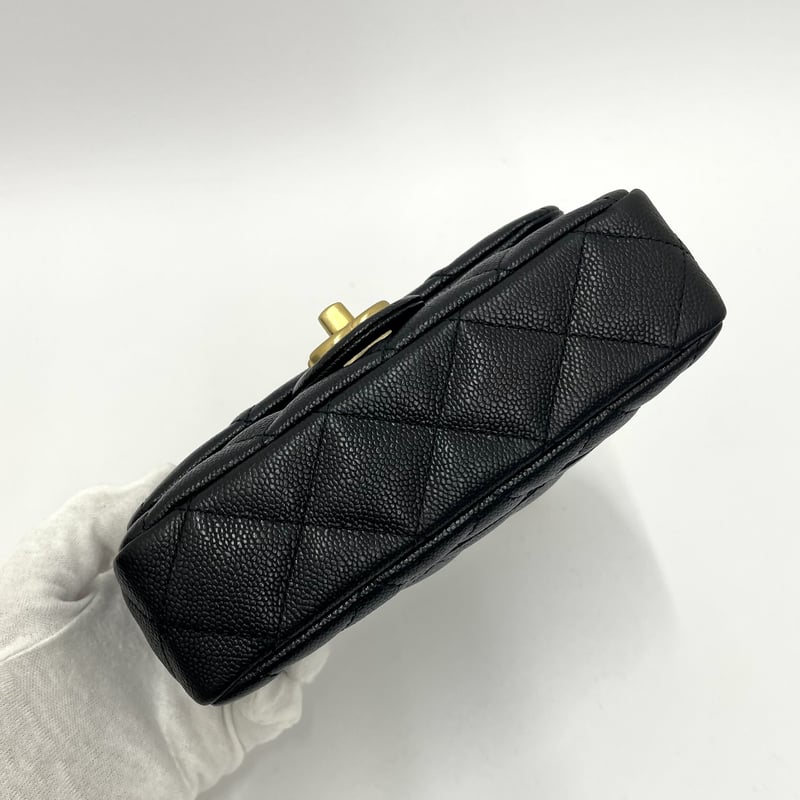 美品✨CHANEL キャビアスキン　チェーンショルダー　マトラッセ CHANEL （美品）シャネル ビジネスアフィニティ スモール