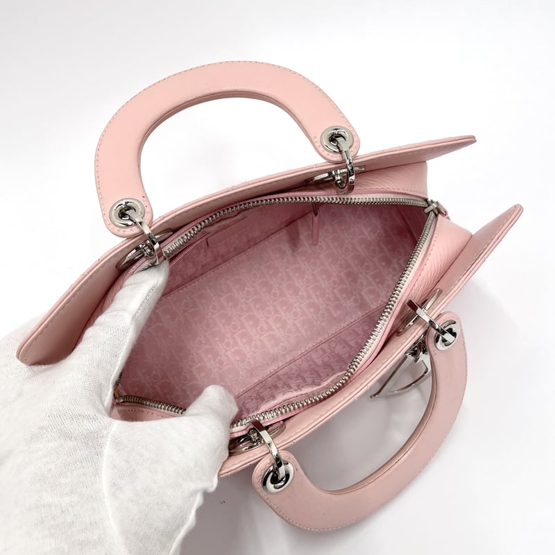 CHRISTIAN DIOR 美品レディディオール カナージュ ハンドバッグ CHRISTIAN DIOR 美品レディディオール カナージュ ハンドバッグ