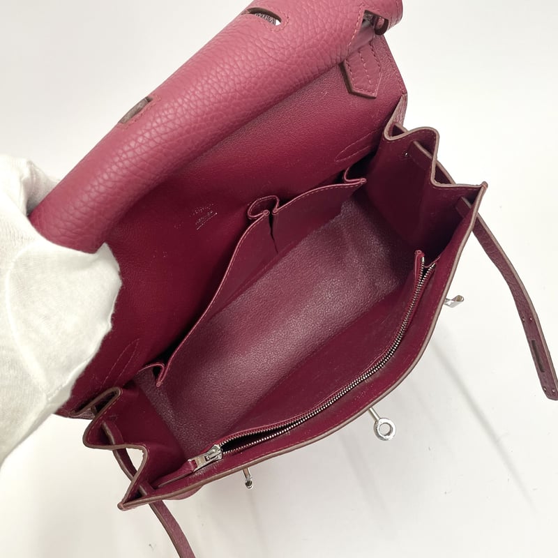 エルメス ジプシエール28 ルビー／シルバー金具 ⬜︎N刻印