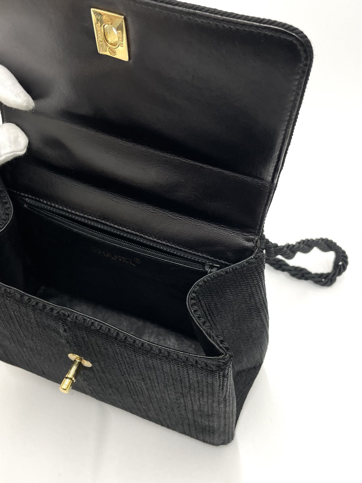 CHANEL シルクロープ ヴィンテージ ココ フラップ ショルダーバッグ 