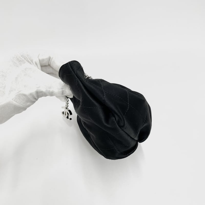 CHANEL サテン生地 チェーン ハンドルバッグ 10番台 | AMONA VINTAGE
