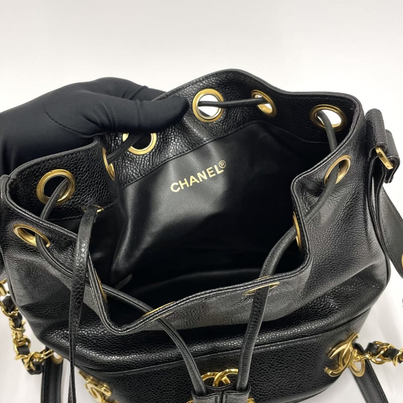 CHANEL キャビアスキン トリプルココ チェーンショルダーバッグ CHANEL キャビアスキン トリプルココ チェーンショルダーバッグ