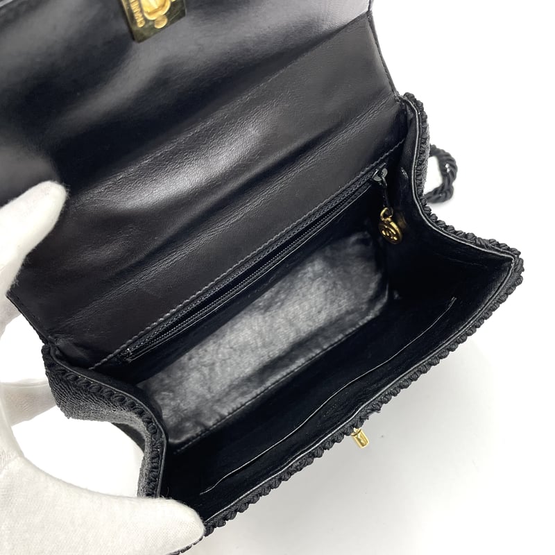 CHANEL シルクロープ ヴィンテージ ココ フラップ ショルダーバッグ