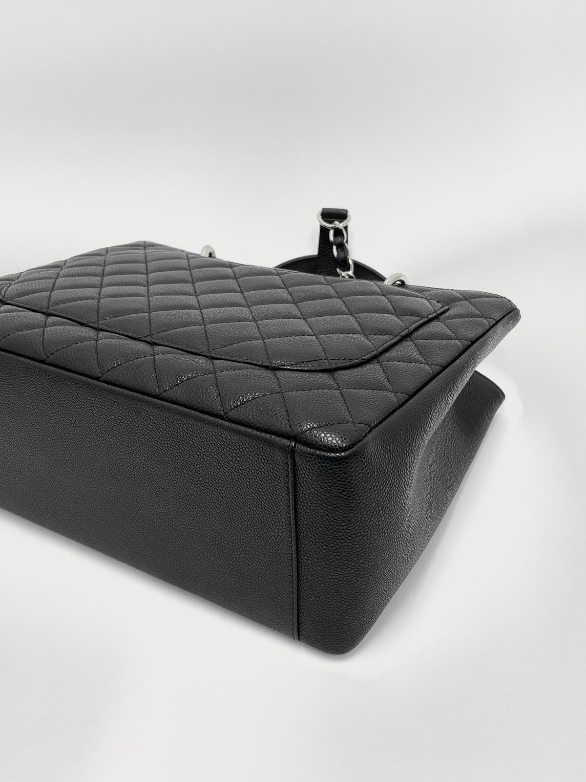 CHANEL キャビアスキン ビジネスバッグ シール&Gカード◎ 黒 3番台