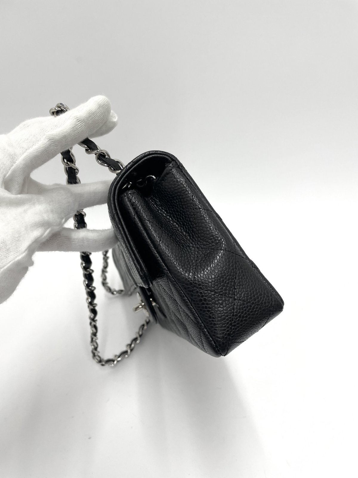 CHANEL キャビアスキン イーストウェスト チェーンショルダーバッグ 