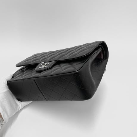CHANEL マトラッセ キャビアスキンCF30 ダブルフラップ ダブルチェーン ショルダーバッグ 19番台