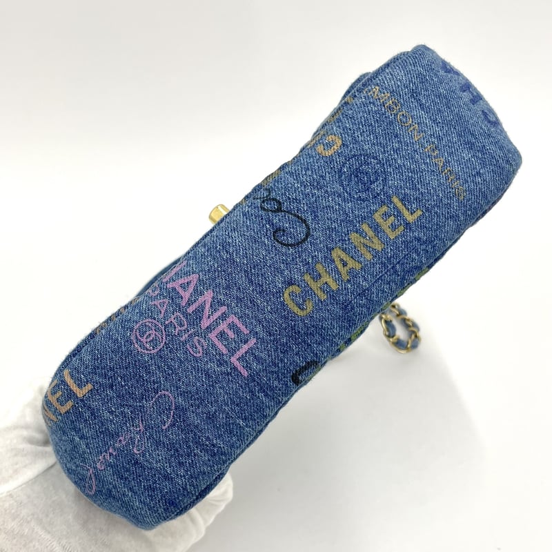 CHANEL 2022SS未使用品 マトラッセ デニム 落書 チェーンショルダー
