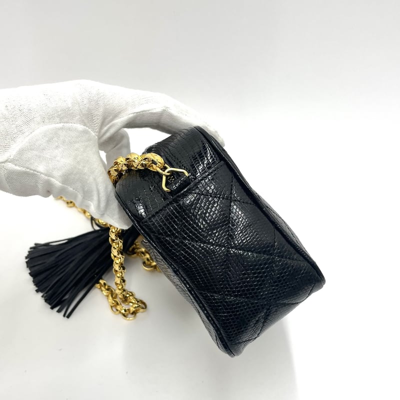 ショルダーチエーン無し　CHANELタッセルバッグ CHANEL リザード チェーンショルダーバッグ タッセルチャーム 2