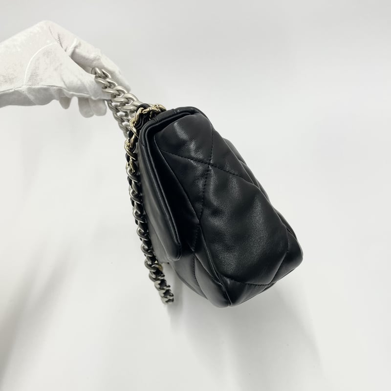 CHANEL 19ハンドバッグ/チェーンショルダーバッグ シルバー金具 AS1160
