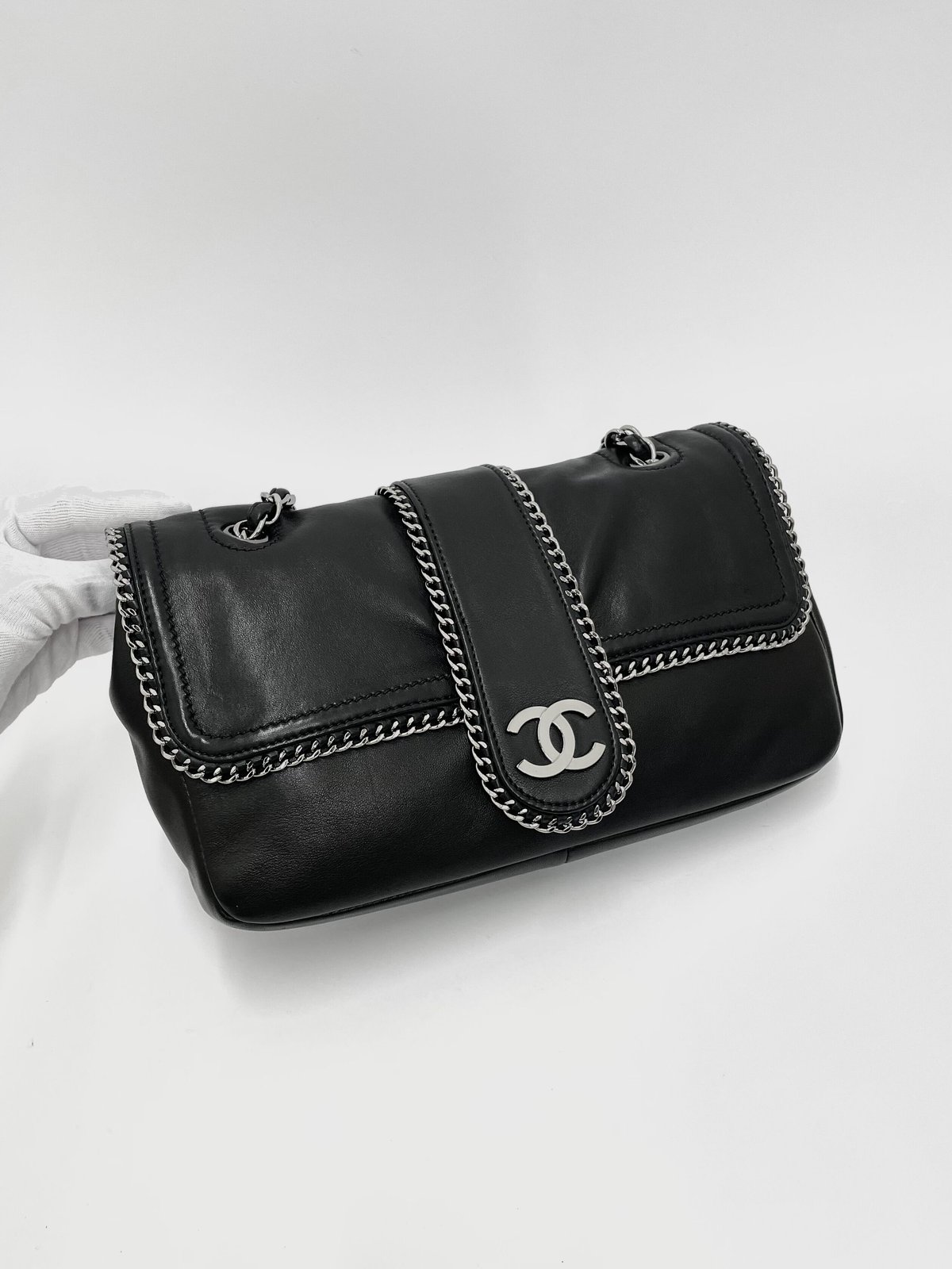 CHANEL ラムスキンWチェーンショルダーバッグ11番台 | AMONA VINTAGE