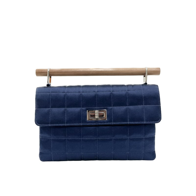 CHANEL 2.55 チョコバー ウッドハンドル ハンドバッグ 7番台 CHANEL 2.55 チョコバー ウッドハンドル ハンドバッグ 7番台