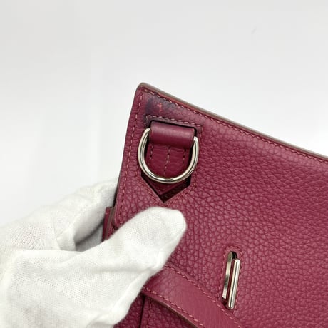 エルメス ジプシエール28  ルビー／シルバー金具 ⬜︎N刻印 トリヨンクレマンス