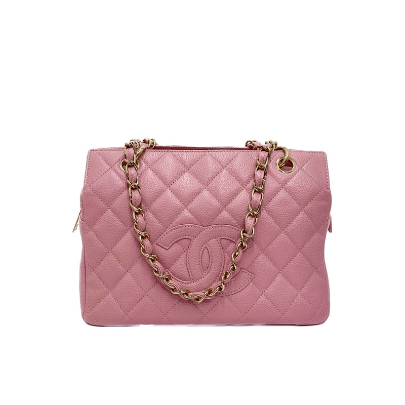VINTAGE●CHANEL●キャビアスキン チェーンショルダーバッグ CHANEL キャビアスキン チェーンショルダー バッグ 9番台