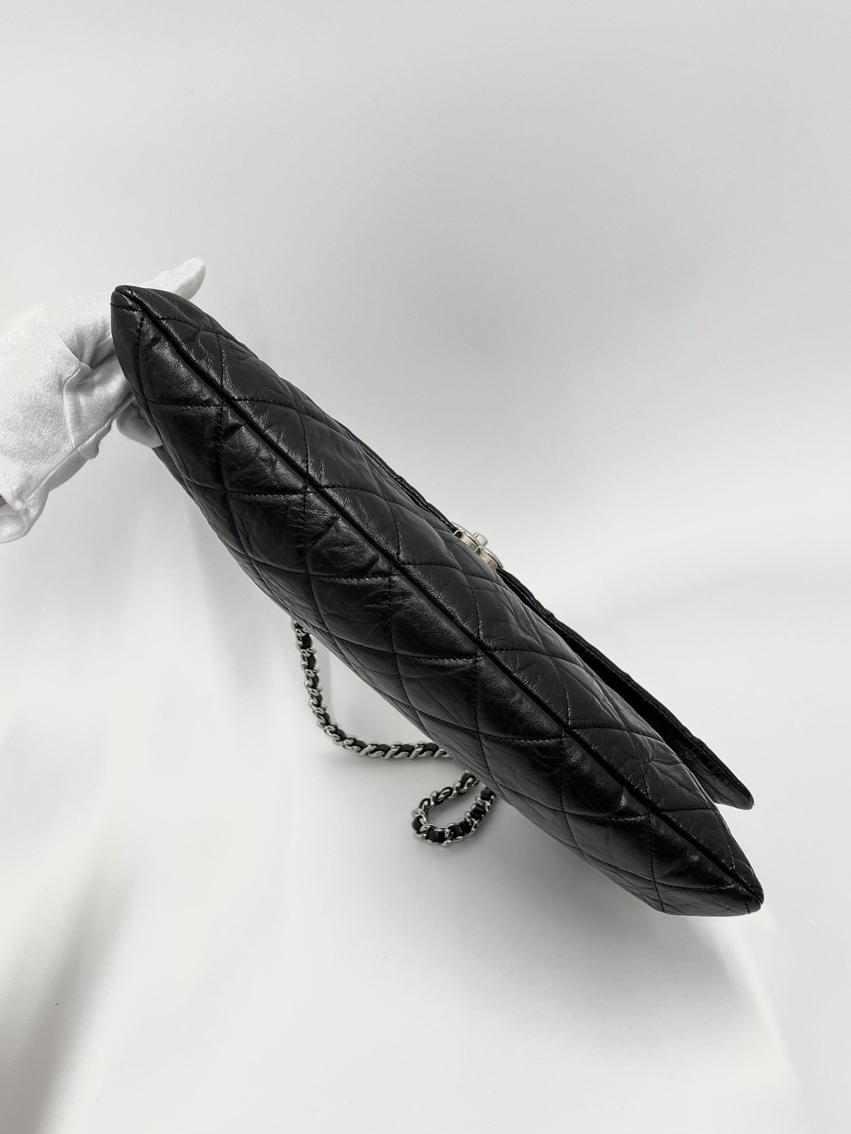 CHANEL カーフスキン チェーンショルダーショルダーバッグ Maxi