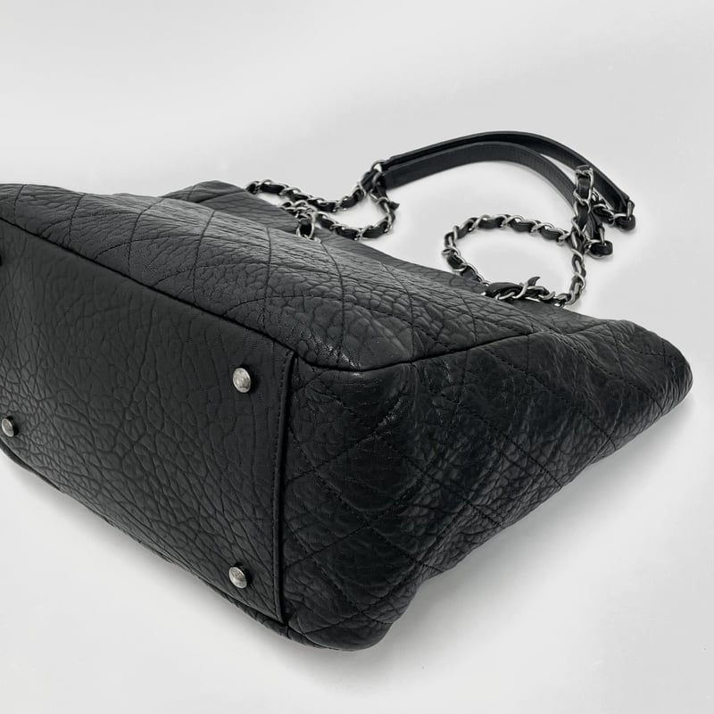 CHANEL レザー シワ加工 チェーンショルダー トートバッグ 21 CHANEL レザー シワ加工 チェーンショルダー トートバッグ 21