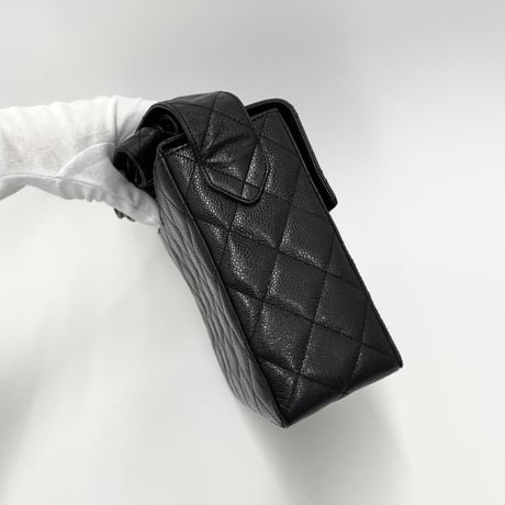 CHANEL キャビアスキン マトラッセ ミラーバニティ ショルダーバッグ 4番台