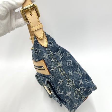 LOUIS VUITTON モノグラム デニム バギーPM ショルダーバッグ 付替ストラップ有り M95049