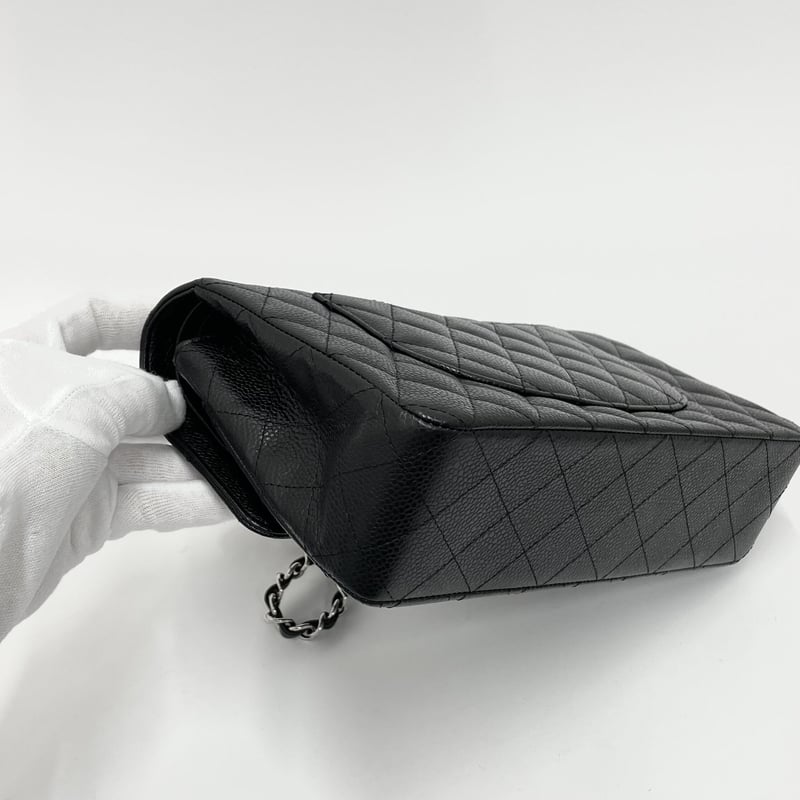 CHANEL キャビアスキン マトラッセ25 Wフラップ チェーン CHANEL キャビアスキン マトラッセ25 Wフラップ チェーン
