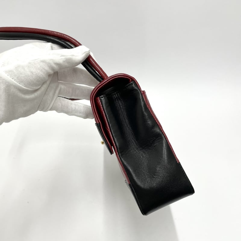 CHANEL レスモデル バイカラー ショルダーバッグ ブラック/レッド 6