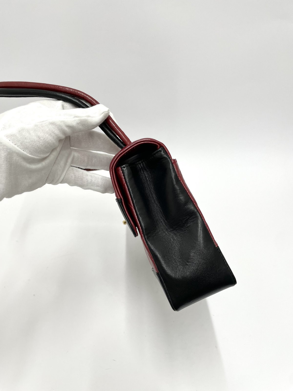 CHANEL レスモデル バイカラー ショルダーバッグ ブラック/レッド 6