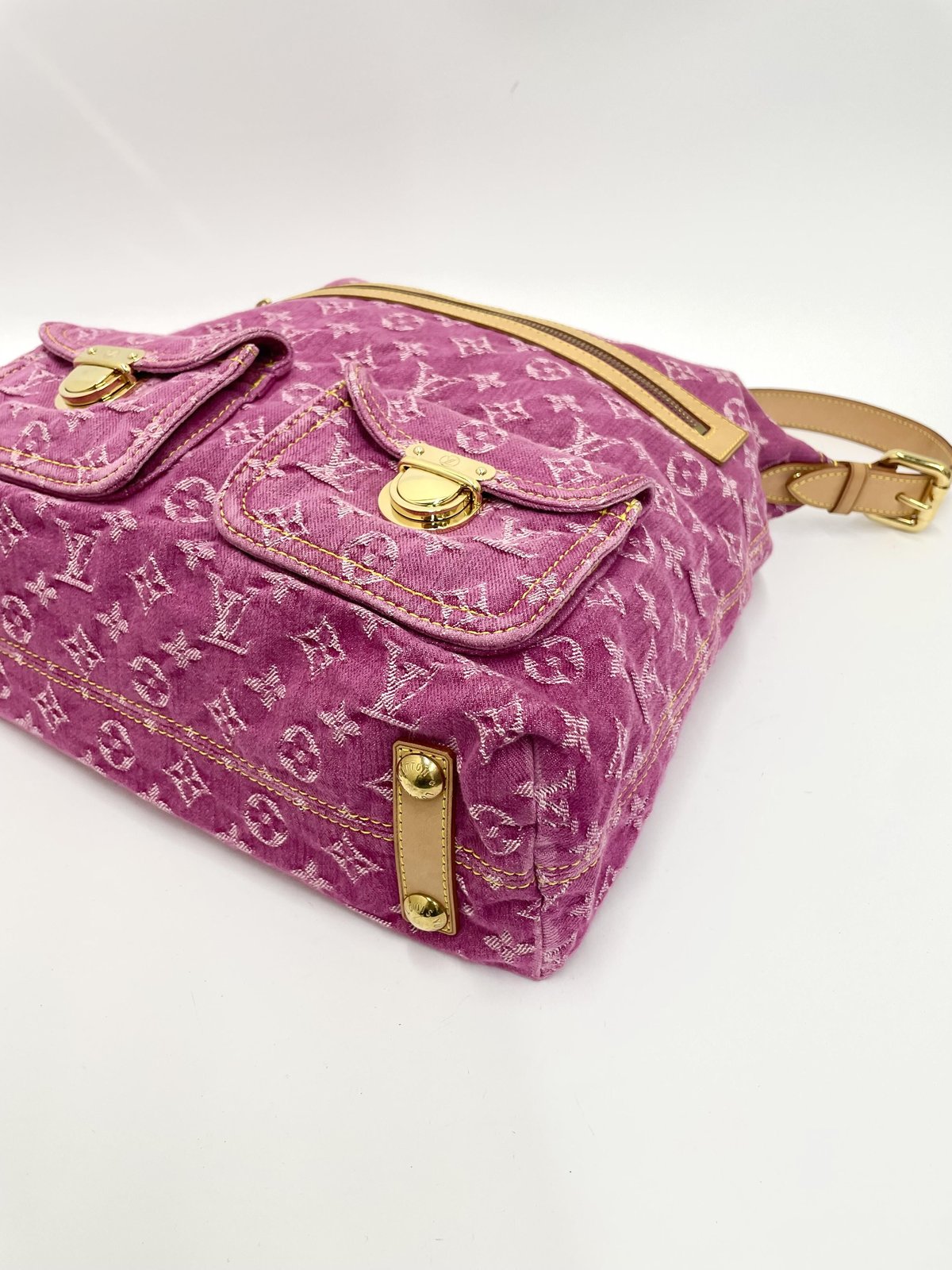 LOUIS VUITTON バギー GM モノグラムデニム フューシャ ピンク 2WAY 