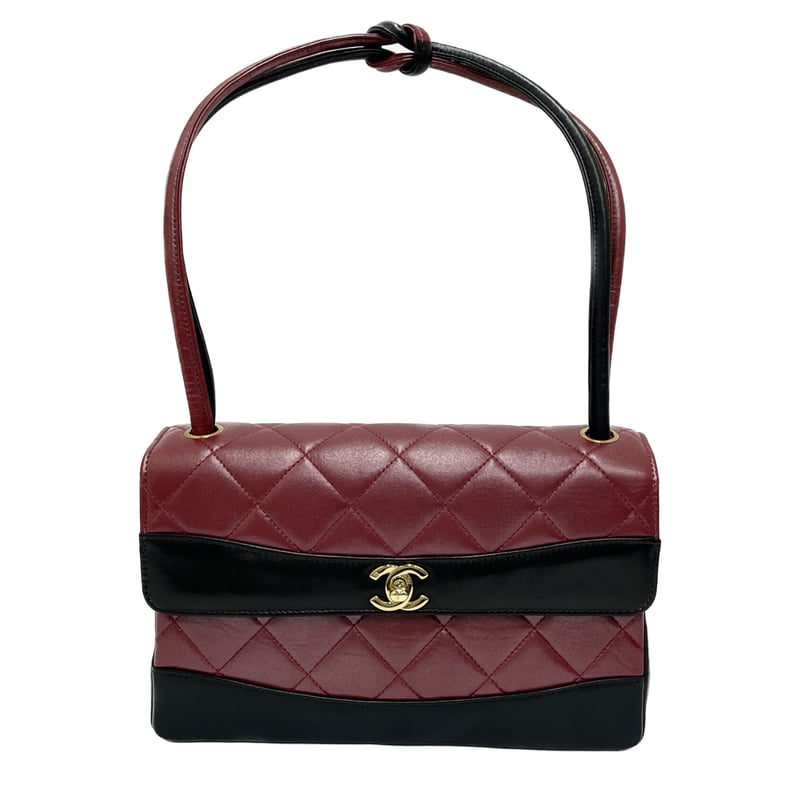 CHANEL レスモデル バイカラー ショルダーバッグ ブラック
