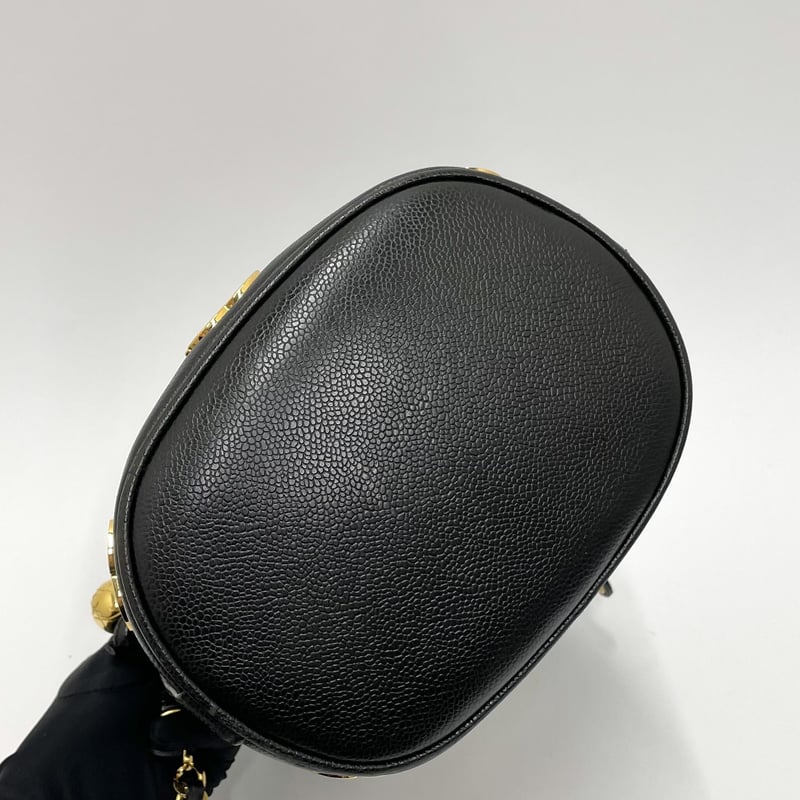 CHANEL キャビアスキン トリプルココ チェーンショルダーバッグ 5番台