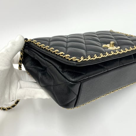 CHANEL キャビスキン マトラッセ コインチェーン ショルダーバッグ ICチープランダム番台