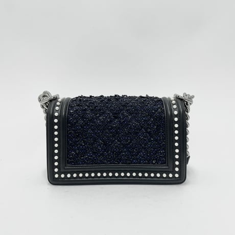 CHANEL BOYスモールハンドバッグ ツイル/フェイクパール限定コレクション 26番台