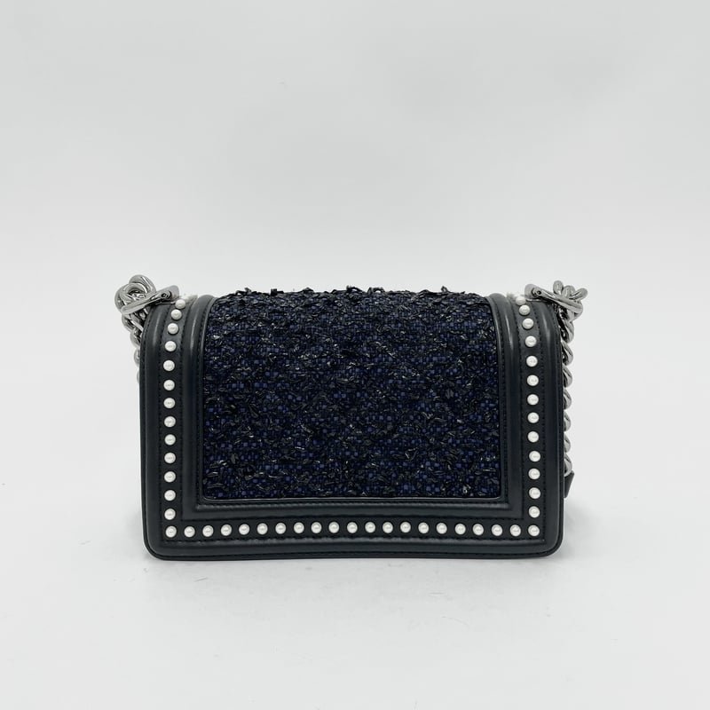 CHANEL BOYスモールハンドバッグ ツイル/フェイクパール限定