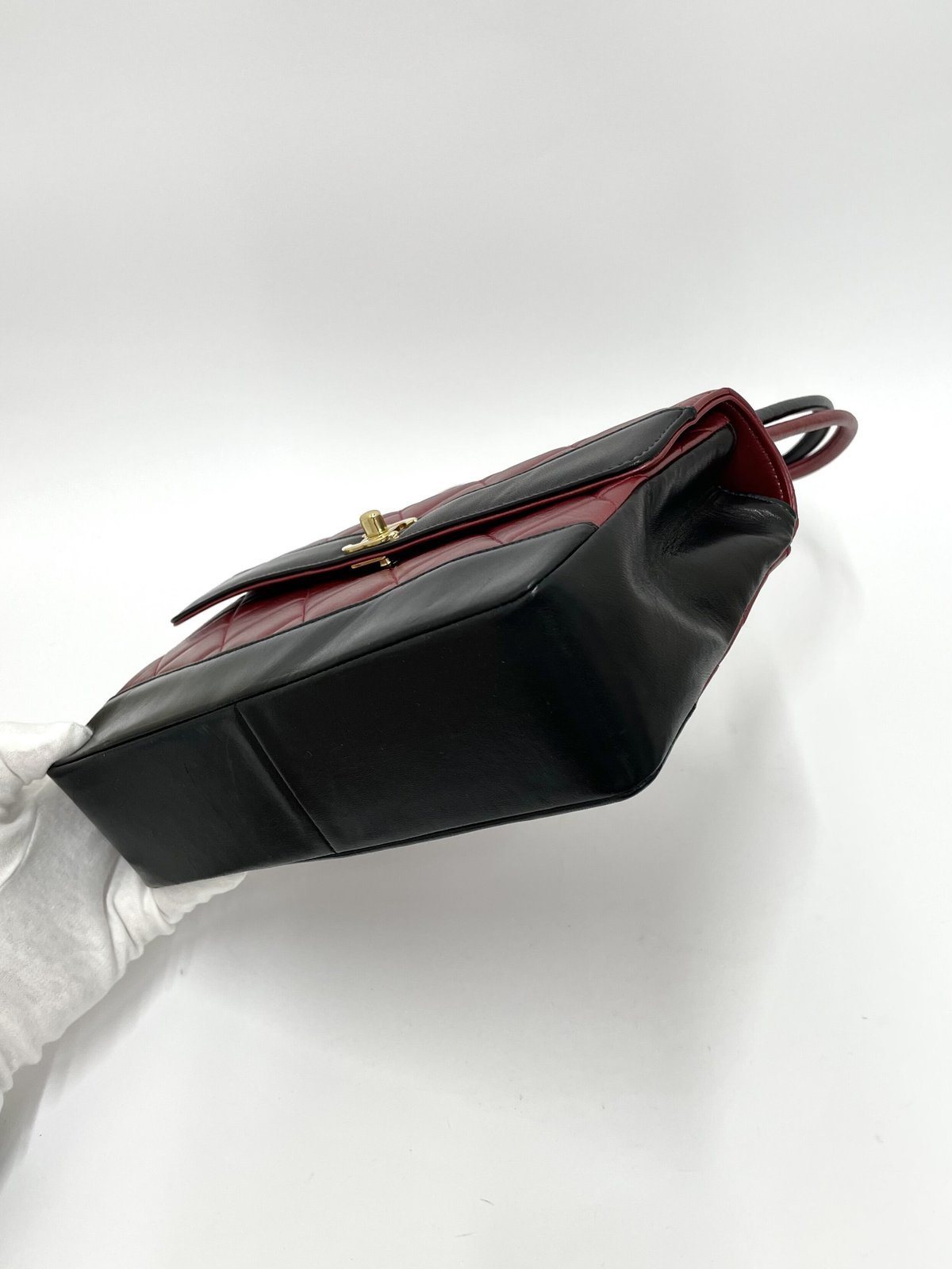 CHANEL レスモデル バイカラー ショルダーバッグ ブラック/レッド 6