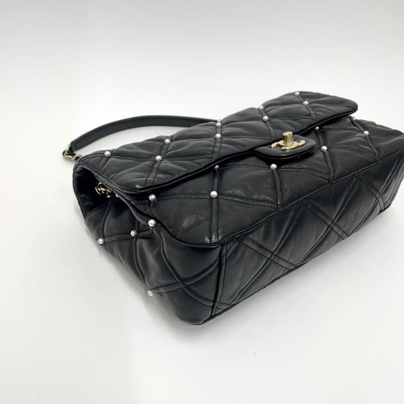 CHANEL 2019FW限定モデル マトラッセ パール チェーンショルダーバッグ 