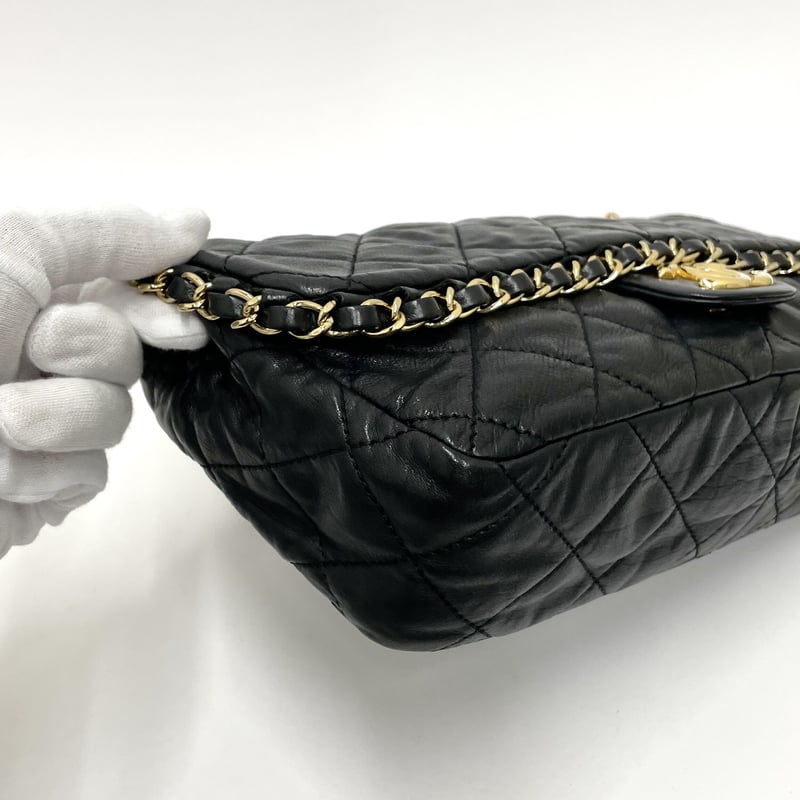 CHANEL マトラッセ チェーンショルダーバッグ 16番台 ラムスキン