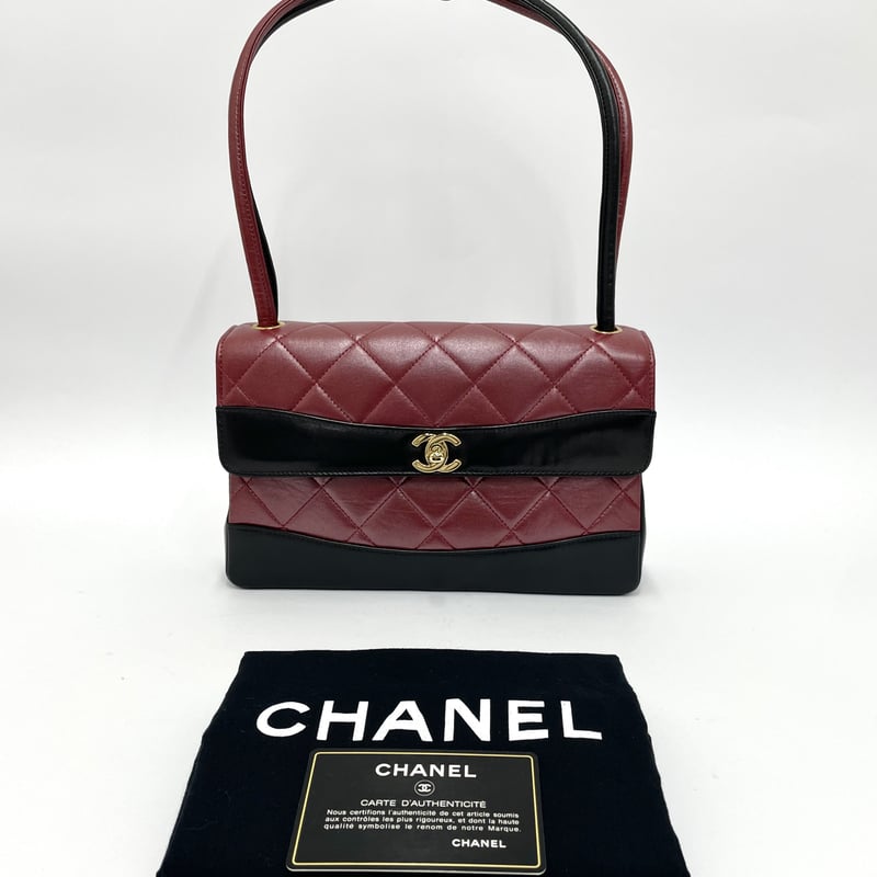 CHANEL レスモデル バイカラー ショルダーバッグ ブラック CHANEL レスモデル バイカラー ショルダーバッグ ブラック
