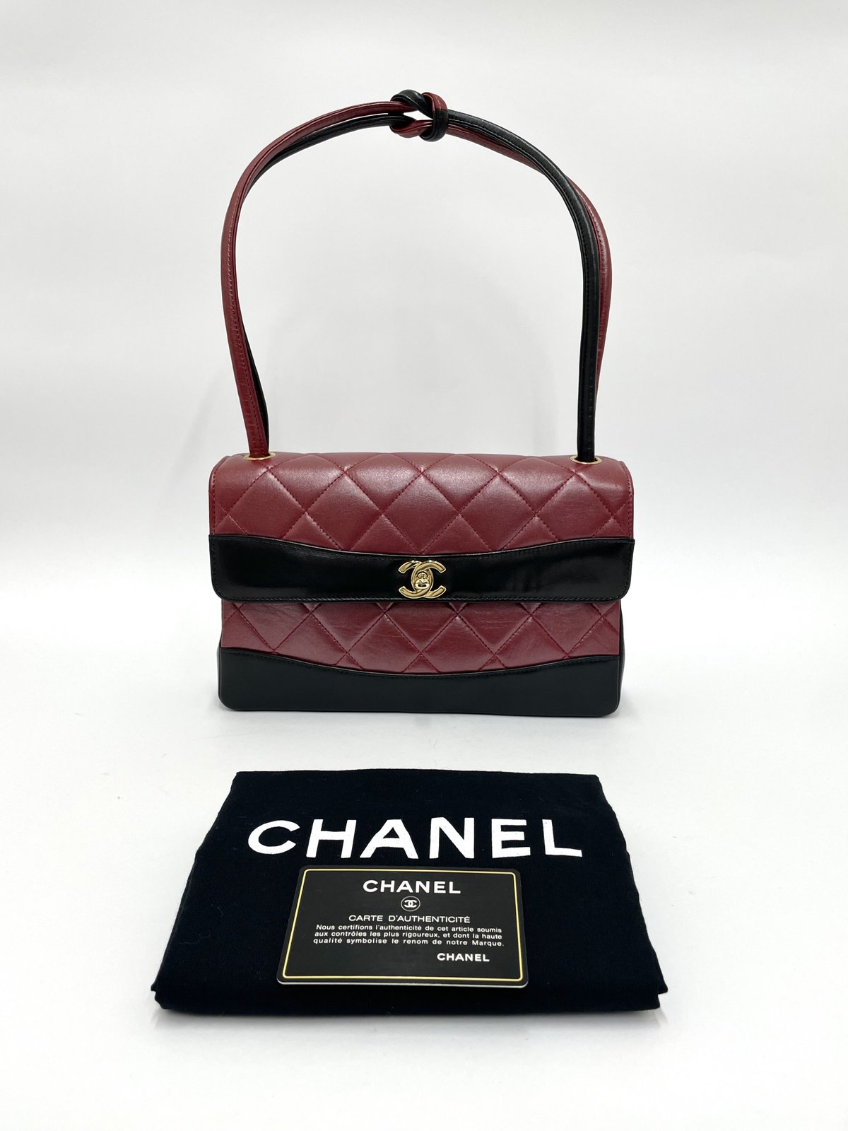 【バイカラーが可愛い！特別】CHANEL★ショルダーバック CHANEL レスモデル バイカラー ショルダーバッグ ブラック