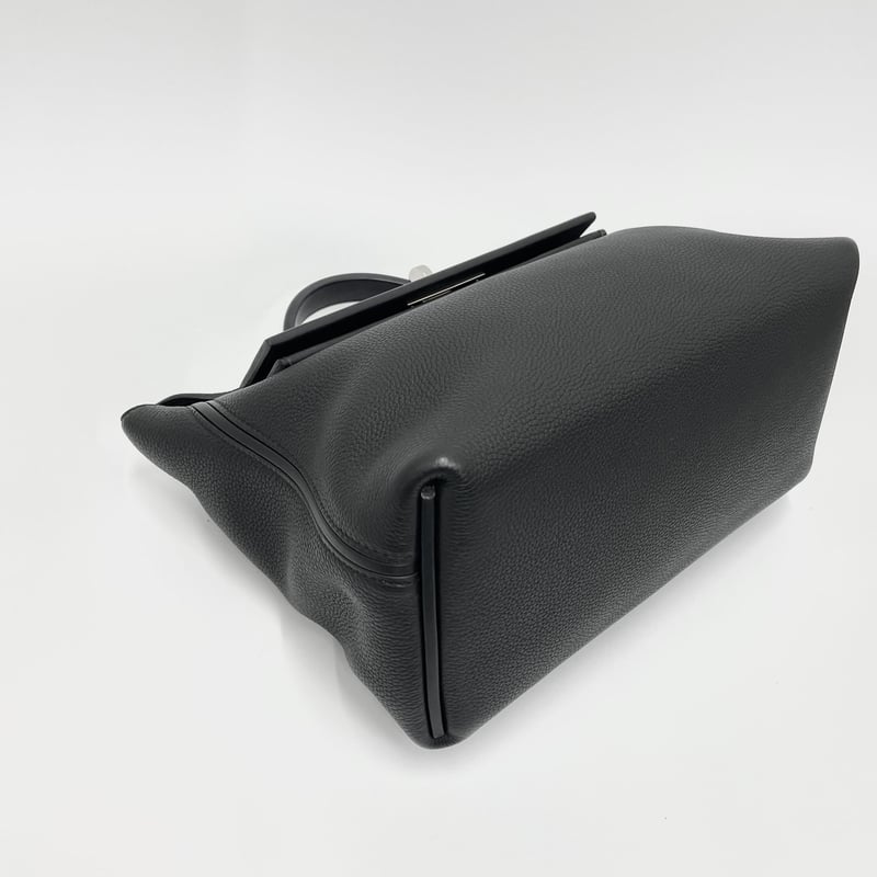 HERMES ヴァンキャトル24/24 29 ブラック/シルバー トゴ Y刻印 | AMONA