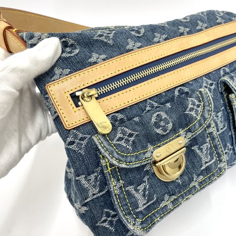 LOUIS VUITTON モノグラム デニム バギーPM ショルダーバッグ 付替ストラップ有り M95049