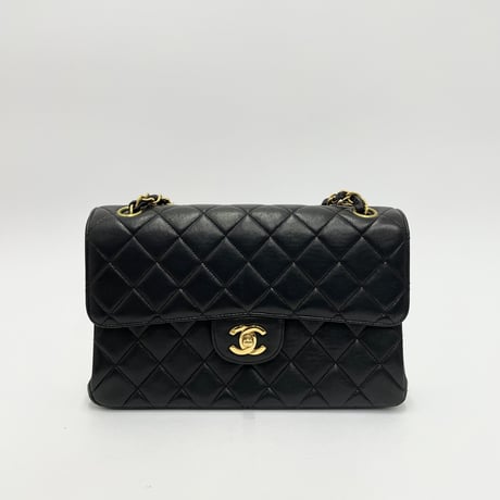 CHANEL ラムスキン ダブルフェース マトラッセ チェーンショルダーバッグ 4番台