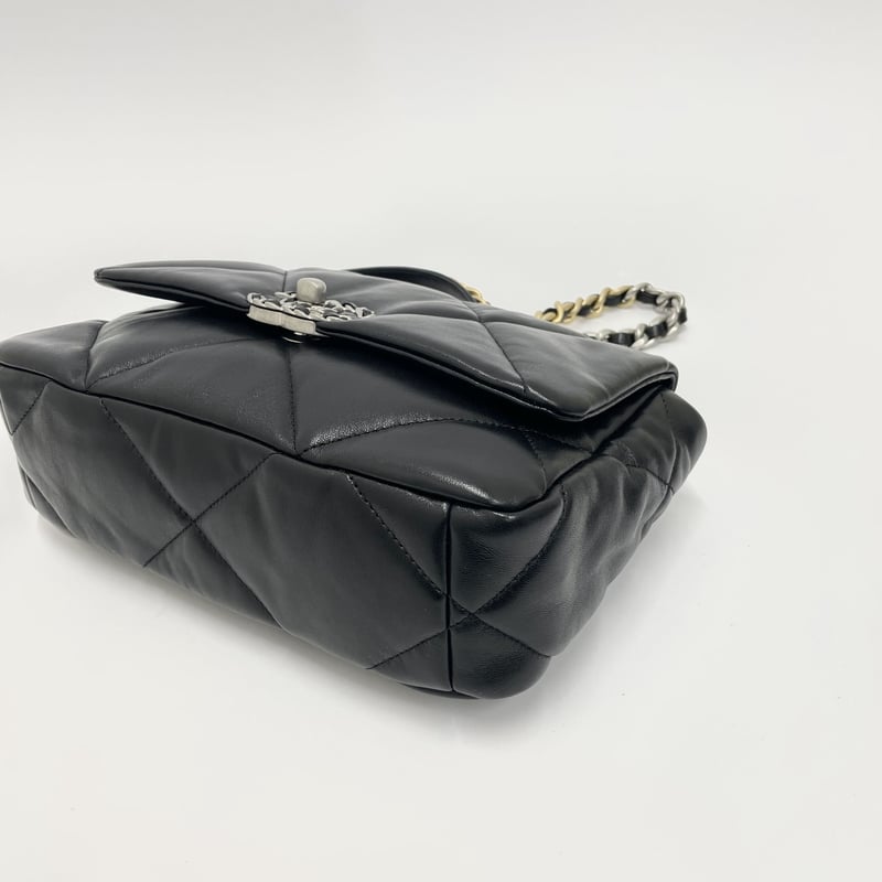 CHANEL 19ハンドバッグ/チェーンショルダーバッグ シルバー金具 AS1160