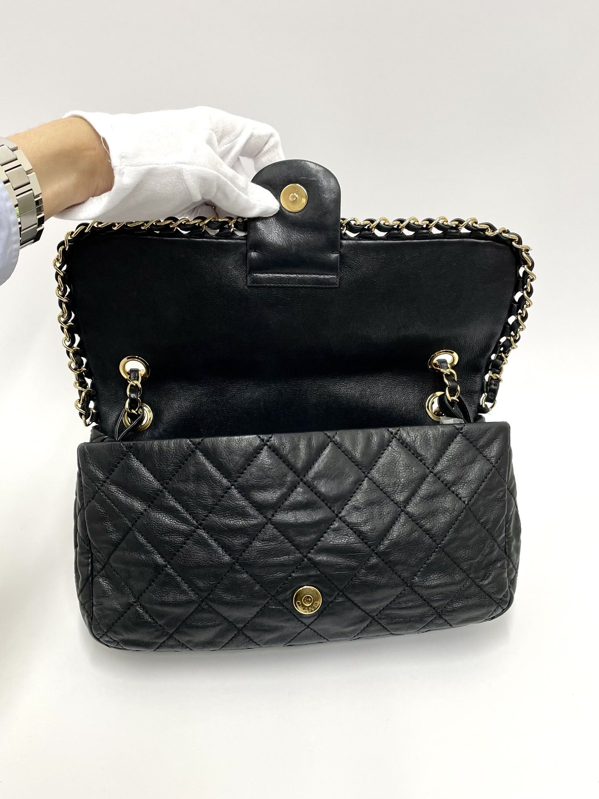 CHANEL マトラッセ チェーンショルダーバッグ 16番台 ラムスキン