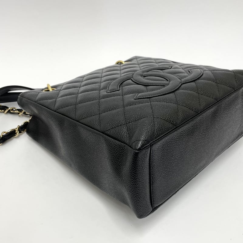 シャネル キャビアスキン マトラッセ チェーン ショルダー トート バッグ CHANEL キャビアスキン マトラッセPST チェーンショルダー