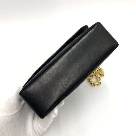 CHANEL 激レア サテン マトラッセ ココマーク ポーチ付 チェーンショルダーバッグ 1番台