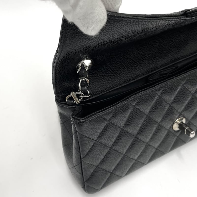 シャネル イーストウエスト ココマーク キャビアスキン チェーンショルダーバッグ CHANEL キャビアスキン イーストウェスト チェーンショルダーバッグ