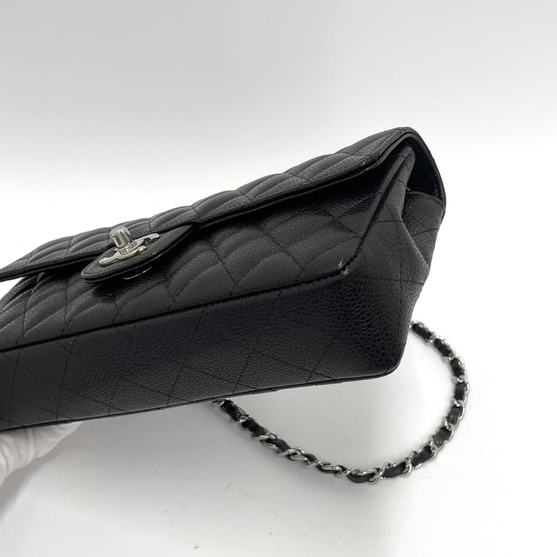 CHANEL キャビアスキン イーストウェスト チェーンショルダーバッグ